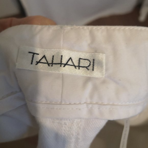 Tahari white cotton mini skirt - Picture 4 of 11